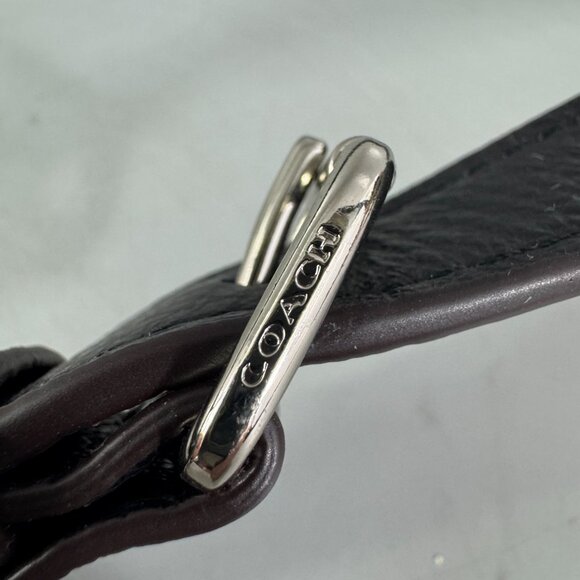 Coach Black Leather with Silver-tone Hardware Adjustable Strap - Picture 7 of 10